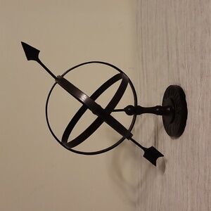 Antique bronze brown metal sundial for decoration garden mantle